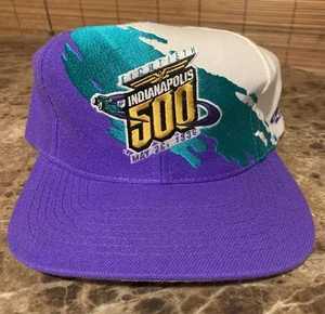 Vtg 1996 Eightieth Indy 500 LOGOATHLETIC Splash Snapback Hat 6 Panel Y2K - Picture 1 of 6