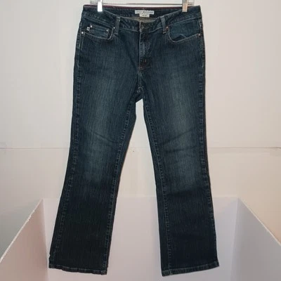 Pantalones de mezclilla elásticos azules Y2K 2006 Tommy Hilfiger tiro bajo corte bootcut para mujer talla 8 Foto 1 de 4