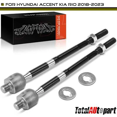2x Steering Tie Rod End for Hyundai Accent Kia Rio Front Left & Right Inner Side - Image 1 of 4