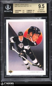 Wayne Gretzky BGS 9.5: 1990-91 Upper Deck Team Checklist #307 POP 15 - Picture 1 of 3