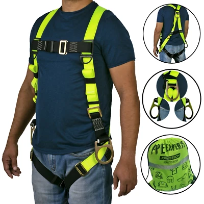 JORESTECH® Safety Harness 3D Ring Fall Protection Full Body ANSI OSHA UL JORESTECH
