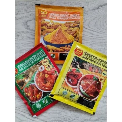 Babas Meat/Fish Curry Powder/ Turmeric Powder -  25gm x 10pack - Image 1 of 4