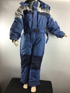Skianzug,Junge,Einteiler,98/104,110/116,122/128,134/140,blau,Kapuze,Fleece - Bild 1 von 11