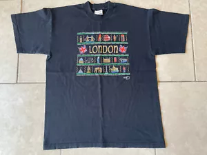 Vintage 90s Graphic T-Shirt Size Medium London England Vintage Destination Tee - Bild 1 von 9
