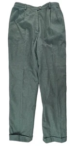 Francke Oliver Womens Pants Wool Blend Teal Blue Green Career Slacks 27-28” - Picture 1 of 7