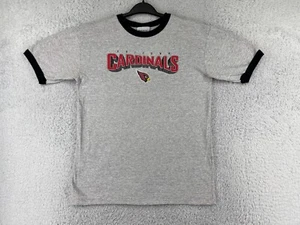 Arizona Cardinals Shirt Youth Extra Large Gray Ringer Short Sleeve Crew Neck - Picture 1 of 14