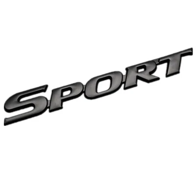 Calcomanías adhesivas con logotipo deportivo de metal negro con emblema de guardabarros para maletero de carreras de autos Foto 1 de 4