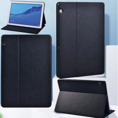 Leather Tablet Stand Cover Case For Huawei MediaPad T3 8 10/T5 10/M5/M5 Lite+Pen - Image 1 of 4