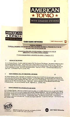 11/14/93 MINT SHADOE STEVENS AMERICAN TOP 40: ACE OF BASE, BRYAN ADAMS, STING - Image 1 of 4