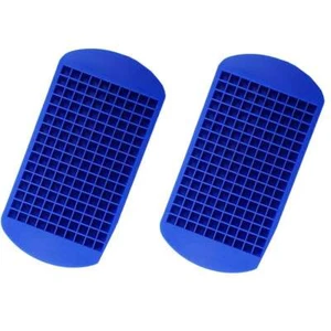 2x Stampo per Ice Cube 160 Griglie Mini Vassoi Piccoli Silicone Bar Cocktail Whisky - Foto 1 di 7