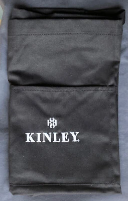 Grembiule nero cotone KINLEY lacci 2 tasche per cameriere barman Bar Ristorante - Immagine 1 di 4