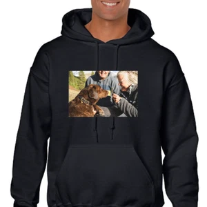 Add Your Own Photo, Logo, Picture Printed custom Adult Hooded Sweatshirt Hoodie - Picture 1 of 7