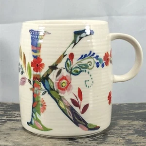 Anthropologie Petal Palette Monogramm Buchstabe K Kaffeebecher Tasse Starla M Halfmann - Bild 1 von 5