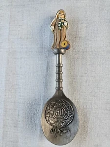 VTG Souvenir Pewter Advertising 3D Spoon Franklin Mint Country Store J.P. COATS - Picture 1 of 6