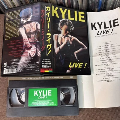 KYLIE MINOGUE Live! JAPAN VHS VIDEO TAPE TOVW-3121 w/ JAPANESE INSERT 1992 issue - Image 1 of 4