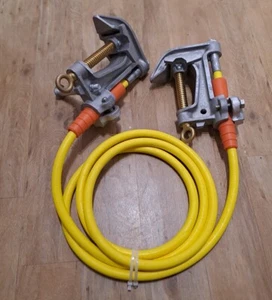 Salisbury Single Grounding Assembly/ Cable , Aluminum ”C” Clamp and 10 ft Cable - Picture 1 of 10