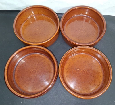 Tigelas de sopa vintage Pfaltzgraff aperitivo marrom conjunto de 4 - Imagem 1 de 4