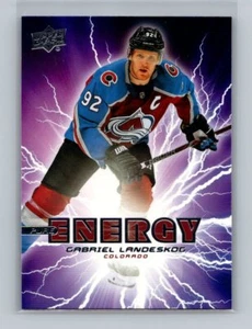 2019-20 UD Series 1 Pure Energy #PE-33 Gabriel Landeskog Colorado Avalanche - Picture 1 of 2
