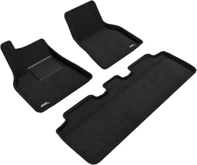 3D MAXpider Custom Fit Elegant Floor Mat (Black) for 2020-2022 Tesla Model Y - Imagem 1 de 4