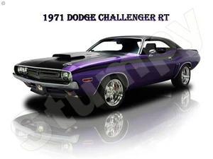 Dodge Challenger RT 1971 letrero metálico 9" x 12" o 12" x 16" - Imagen 1 de 1