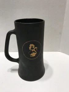 Tazza vintage Playboy Club in vetro nero con chiave coniglietto oro anni 60 Hefner - Foto 1 di 6