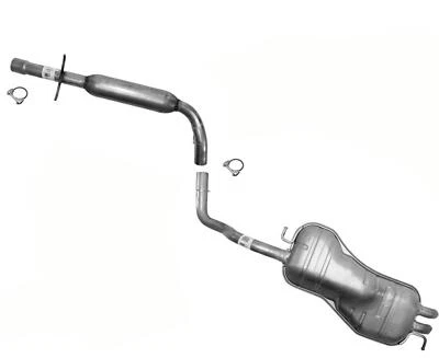 Fits 1998-2005 Volkswagen Beetle 2.0L Middle Resonator & Muffler Exhaust System - Image 1 of 4