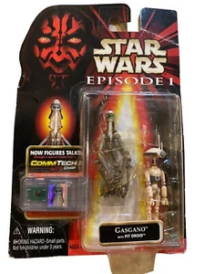 Vintage 1998 Star Wars Episode 1 Gasgano with Pit Droid Figure & CommTech Chip - Picture 1 of 4