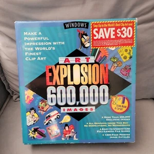 Art Explosion 600,000 Images Clip Art Software 29 CDs Windows. New Open Box - Picture 1 of 22