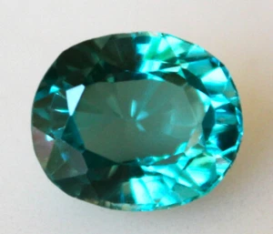 Saphir Teal de Ceylan de 7,25 ct Taille Ovale - Certificat AGL - Imagen 1 de 8