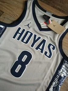 Maglia Nike Jordan Georgetown Hoyas ELITE MEDIUM uomo basket #8 GRIGIO - Foto 1 di 12