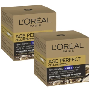 2 x L'oreal Paris Age Perfect Cell Renewal Night Cream 50ml - Picture 1 of 4
