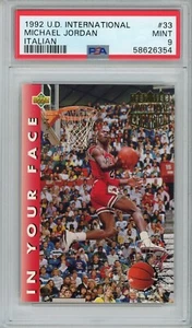 1992 Upper Deck International #33 Michael Jordan Italian PSA 9 - Picture 1 of 2