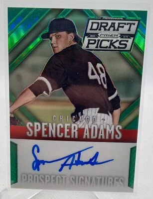 2014 Panini Prizm  Draft Picks Spencer Adams Prospect Signatures Green #/35 - Image 1 of 2