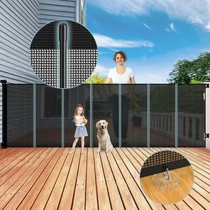 200'' Retractable Baby Gates Extra Wide,120" Tall Retractable Dog Gate for Doorw - Picture 1 of 7