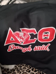 DELTA SIGMA THETA SORORITY ENOUGH SAID BLACK VELVET PILLOW CASE COVER-16"-NEW! - Picture 1 of 4
