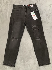 Celebrity Pink Jeans Womens 11/30 Black Iconic Distress High Rise Stretch Denim - Picture 1 of 14