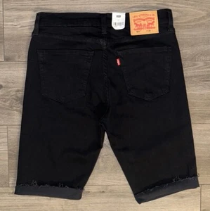 Levi’s 511 schmale Passform abgeschnitten spitz zulaufend Denim Jeansshorts Herren 33 einfarbig schwarz neu mit Etikett - Bild 1 von 23