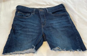 Levis Denizen Womens Size 16 Mid Rise Denim Cut Off Shorts Slim - Picture 1 of 11