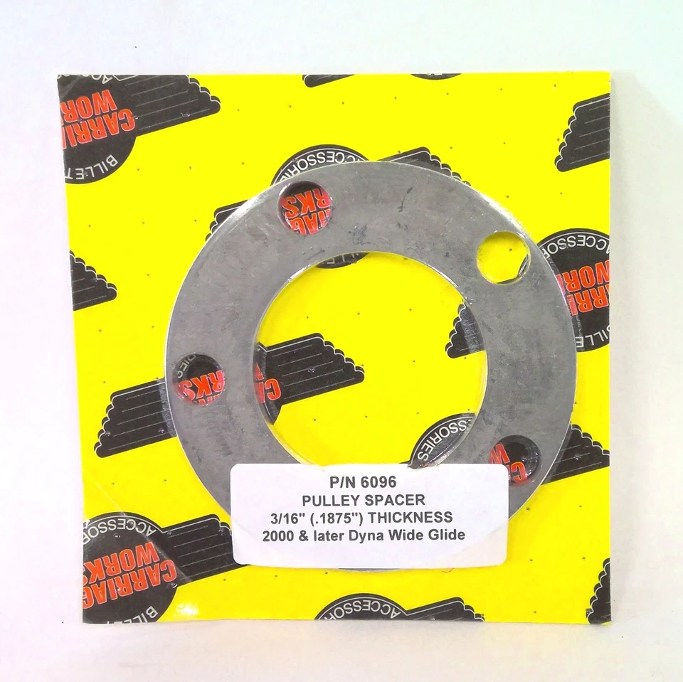 Carriage Works Harley 2000-2017 Dyna Wide Glide 3/16" Pully Spacer 6096 - Изображение 1 из 1