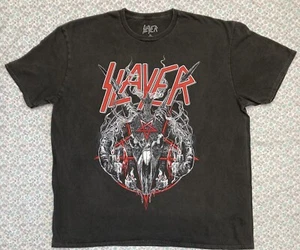 Hot Topic Slayer Goat Pentagram Pigment-Dyed T-Shirt - Picture 1 of 2