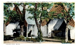TENT DWELLERS Oak Bluffs, Massachusetts MA - Cartolina postale - Foto 1 di 2