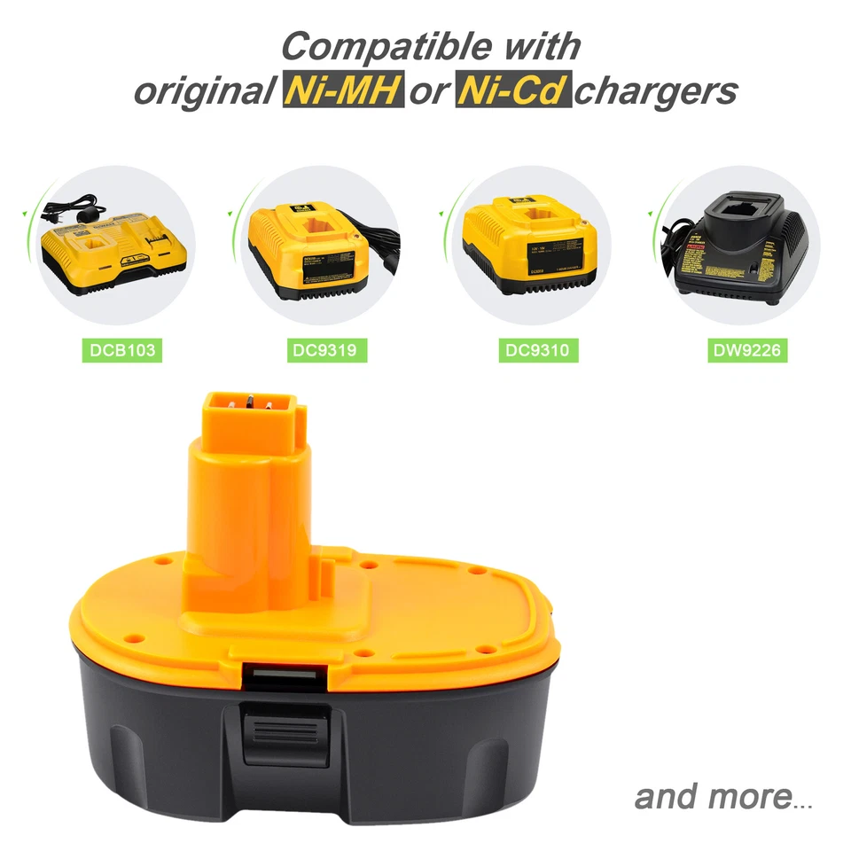 TECMANA For Dewalt 18V DE9095 DE9096 DE9098 DW9095 DW9096 DW9098 DE9039 5000mAh Battery