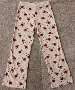 Jerry Leigh Entertainment Just Jimmy Girls S White Pink Teddy Bear Pajama Pants - Picture 1 of 23
