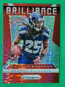 2013 Panini Prizm Brilliance RED PULSAR #12 Richard Sherman Seattle Seahawks - Picture 1 of 3