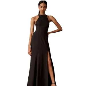 BHLDN SEREPHINA MAXI ABITO IN CREPE TAGLIA 6 NUOVO SENZA ETICHETTE - Foto 1 di 12