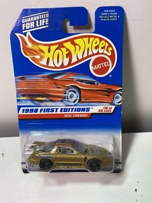VTG Hot Wheels 1998 First Editions IROC Firebird #16  Gold Mattel #653 NIB. M - Image 1 of 4