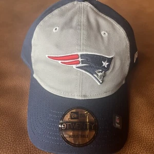 New England Patriots New Era 9forty Snap Back Hat Blue Gray NFL Football NWT - Picture 1 of 6