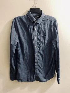 William Rast Shirt Mens Sz M Blue Chambray Button Down Outdoor Long Sleeves - Picture 1 of 16