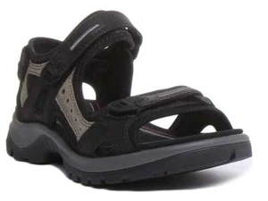 Ecco Offroad Womens Summer Outdoor Leather Sandals In Black Size UK 3 - 8 - Picture 1 of 6