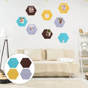Pcs Felt Hexagon Tile Board Felt Wall Board Self-Adhesive Wall Memo Board - Picture 1 of 12